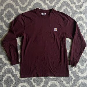 Carhartt Men's Maroon Long Sleeve Shirt
